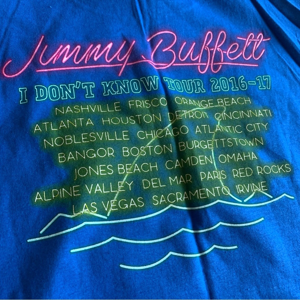 Blue Jimmy Buffett Tour T-Shirt. NWOT